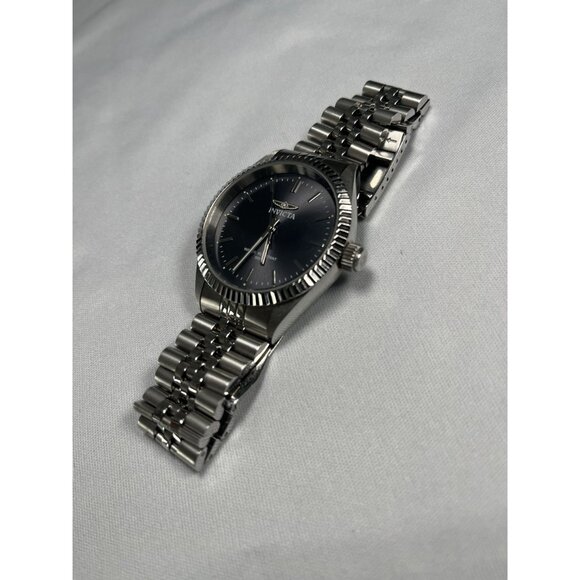 Invicta Men’s Stainless Steel Watch Black Dial Japan Movement 50M Water Resist - Picture 1 of 7